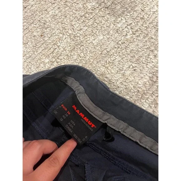 Mammut womens cargo athletic hiking pants navy blue size 6 - Picture 2 of 9